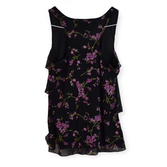 Apt 9 Blouse M Womens Floral Print Scoop Neck Sleeveless Nylon Blend Tank Boho - Picture 8 of 9